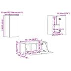 Conjunto de mueble de TV 6 pcs brillante Madera de ingeniería