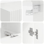 Conjunto de mueble de TV 5 pcs brillante Madera de ingeniería