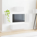 Conjunto de mueble de TV 5 pcs brillante Madera de ingeniería