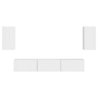 Conjunto de mueble de TV 5 pcs brillante Madera de ingeniería
