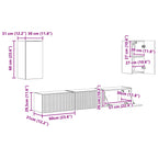 Conjunto de mueble de TV 5 pcs brillante Madera de ingeniería