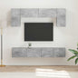 Conjunto de mueble de TV 4 pcs brillante Madera de ingeniería