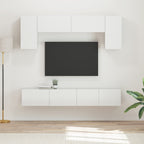 Conjunto de mueble de TV 4 pcs brillante Madera de ingeniería