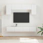 Conjunto de mueble de TV 4 pcs brillante Madera de ingeniería