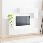 Conjunto de mueble de TV 4 pcs brillante Madera de ingeniería