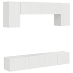 Conjunto de mueble de TV 4 pcs brillante Madera de ingeniería