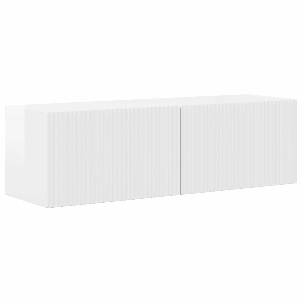 Conjunto de mueble de TV 4 pcs brillante Madera de ingeniería