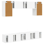 Conjunto de mueble de TV 4 pcs brillante Madera de ingeniería