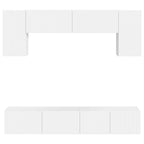 Conjunto de mueble de TV 4 pcs brillante Madera de ingeniería