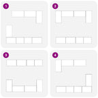 Conjunto de mueble de TV 4 pcs brillante Madera de ingeniería