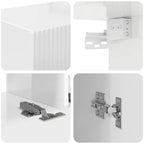Conjunto de mueble de TV 5 pcs brillante Madera de ingeniería