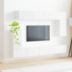 Conjunto de mueble de TV 5 pcs brillante Madera de ingeniería