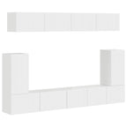 Conjunto de mueble de TV 5 pcs brillante Madera de ingeniería