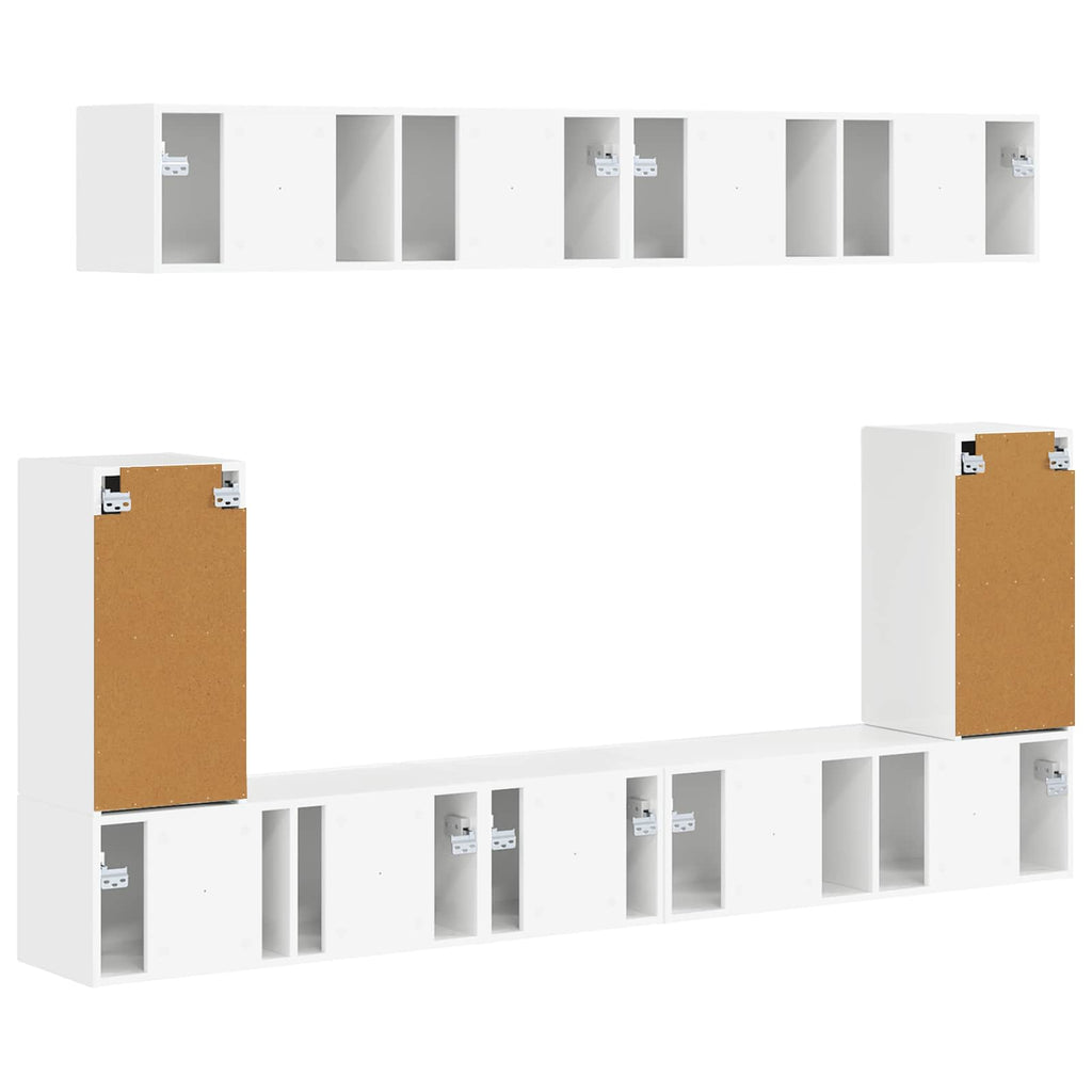 Conjunto de mueble de TV 5 pcs brillante Madera de ingeniería
