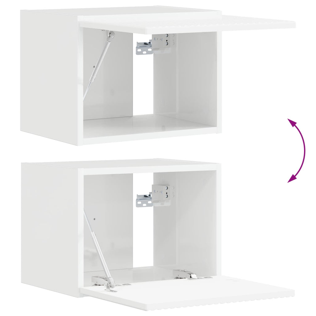 Conjunto de mueble de TV 5 pcs brillante Madera de ingeniería