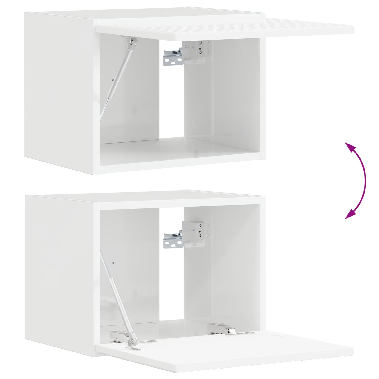 Conjunto de mueble de TV 5 pcs brillante Madera de ingeniería