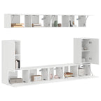 Conjunto de mueble de TV 5 pcs brillante Madera de ingeniería