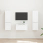 Conjunto de mueble de TV 5 pcs brillante Madera de ingeniería