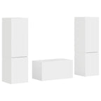 Conjunto de mueble de TV 5 pcs brillante Madera de ingeniería
