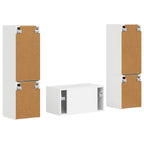 Conjunto de mueble de TV 5 pcs brillante Madera de ingeniería