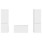 Conjunto de mueble de TV 5 pcs brillante Madera de ingeniería