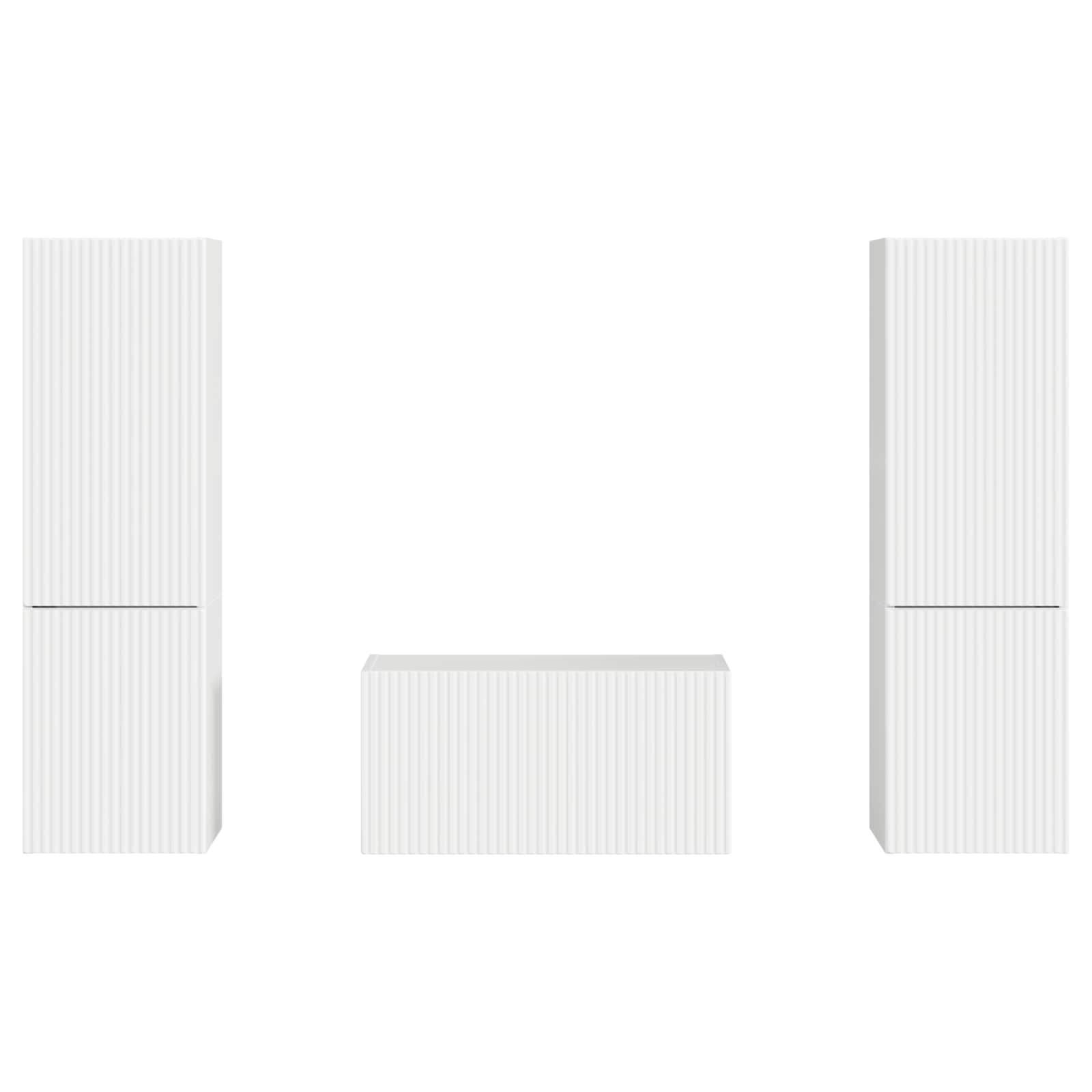 Conjunto de mueble de TV 5 pcs brillante Madera de ingeniería