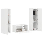 Conjunto de mueble de TV 5 pcs brillante Madera de ingeniería