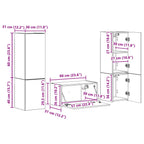 Conjunto de mueble de TV 5 pcs brillante Madera de ingeniería