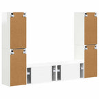 Conjunto de mueble de TV 6 pcs brillante Madera de ingeniería