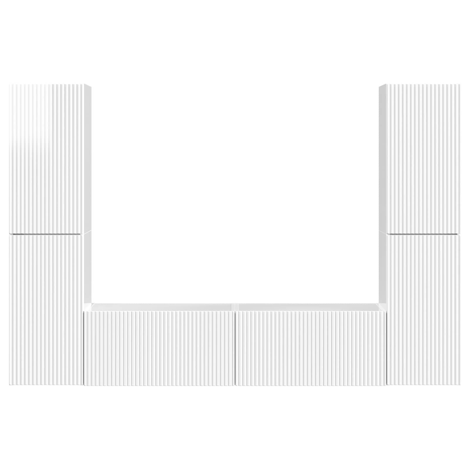 Conjunto de mueble de TV 6 pcs brillante Madera de ingeniería