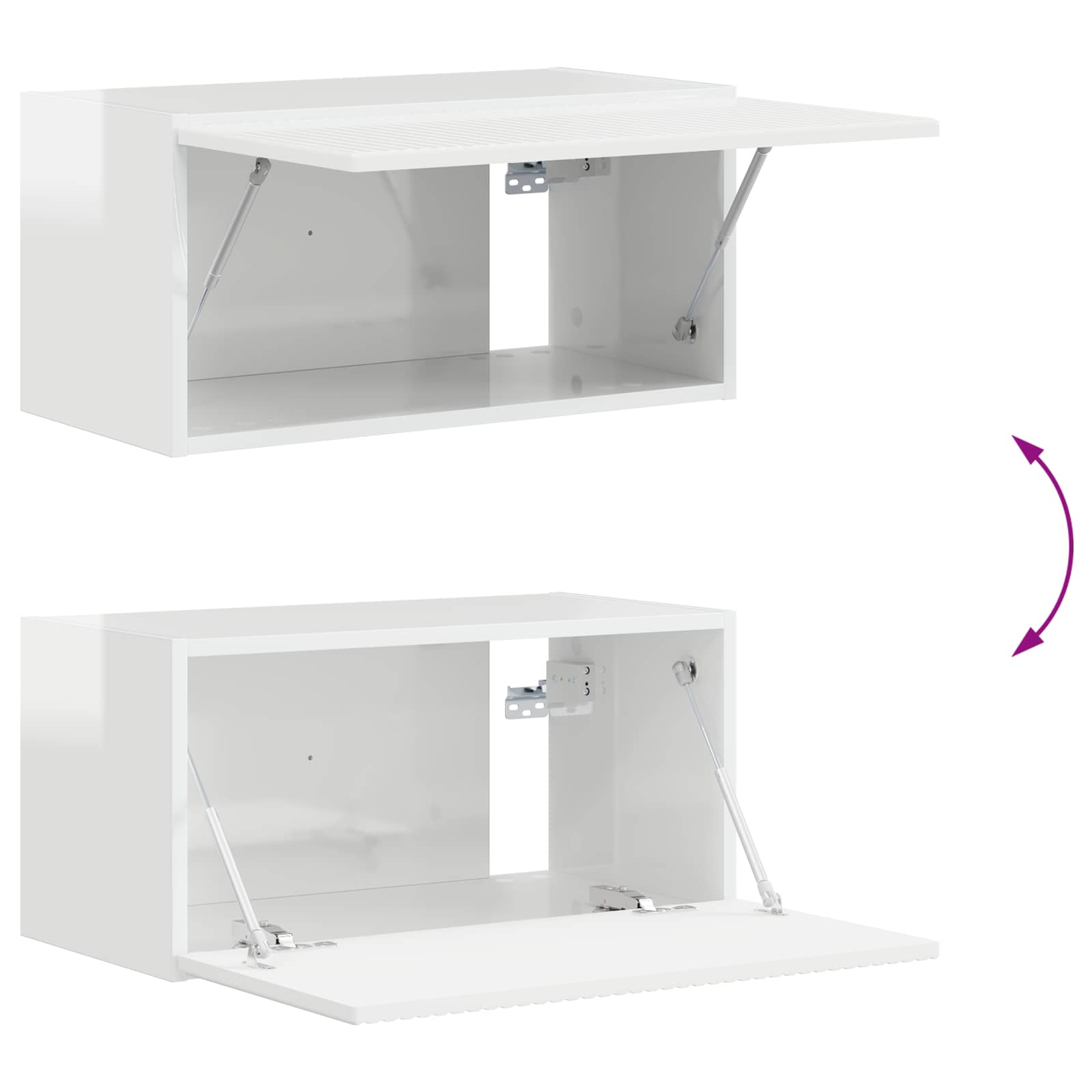 Conjunto de mueble de TV 6 pcs brillante Madera de ingeniería
