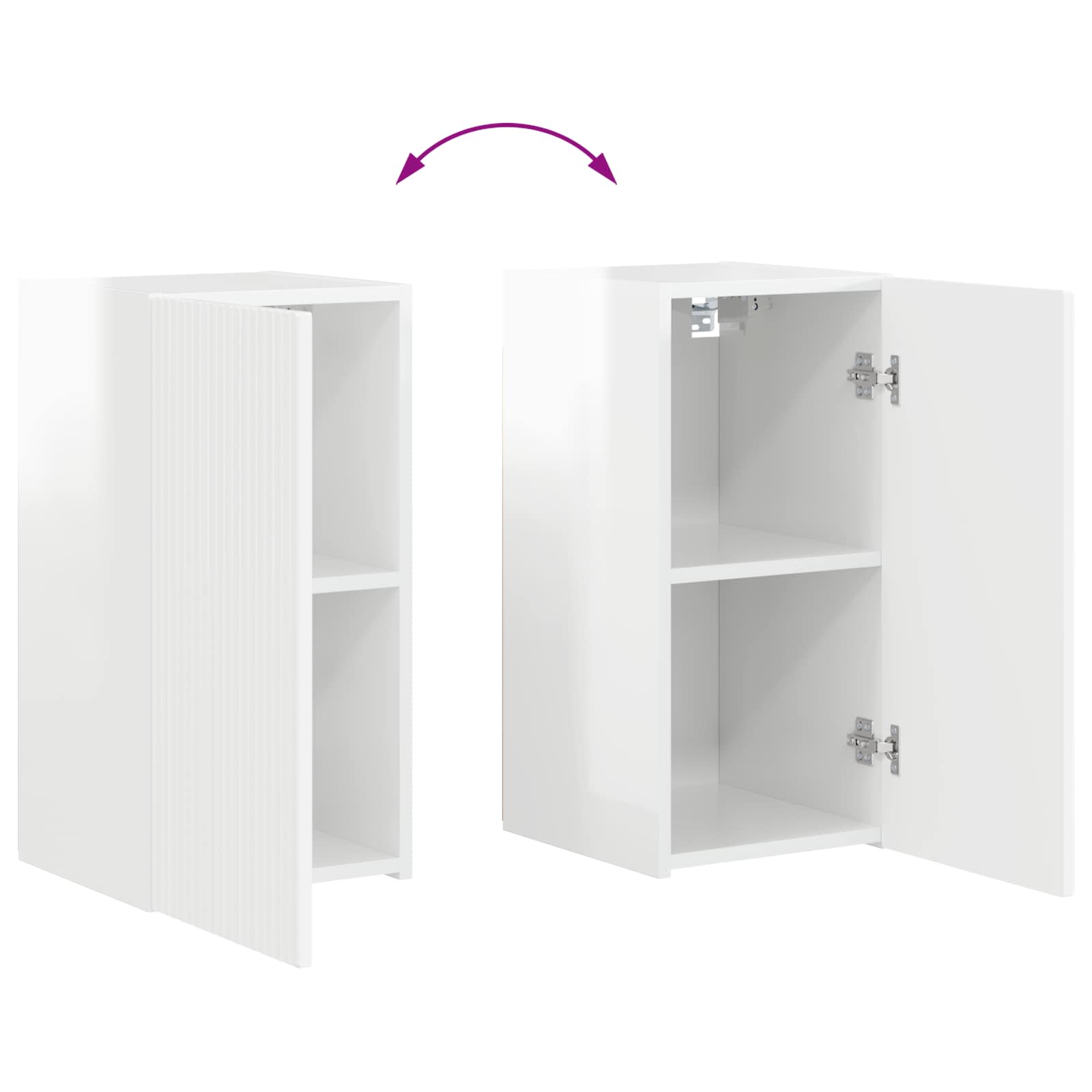 Conjunto de mueble de TV 6 pcs brillante Madera de ingeniería