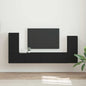 Conjunto de mueble de TV 4 pcs brillante Madera de ingeniería
