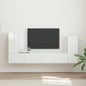 Conjunto de mueble de TV 4 pcs brillante Madera de ingeniería