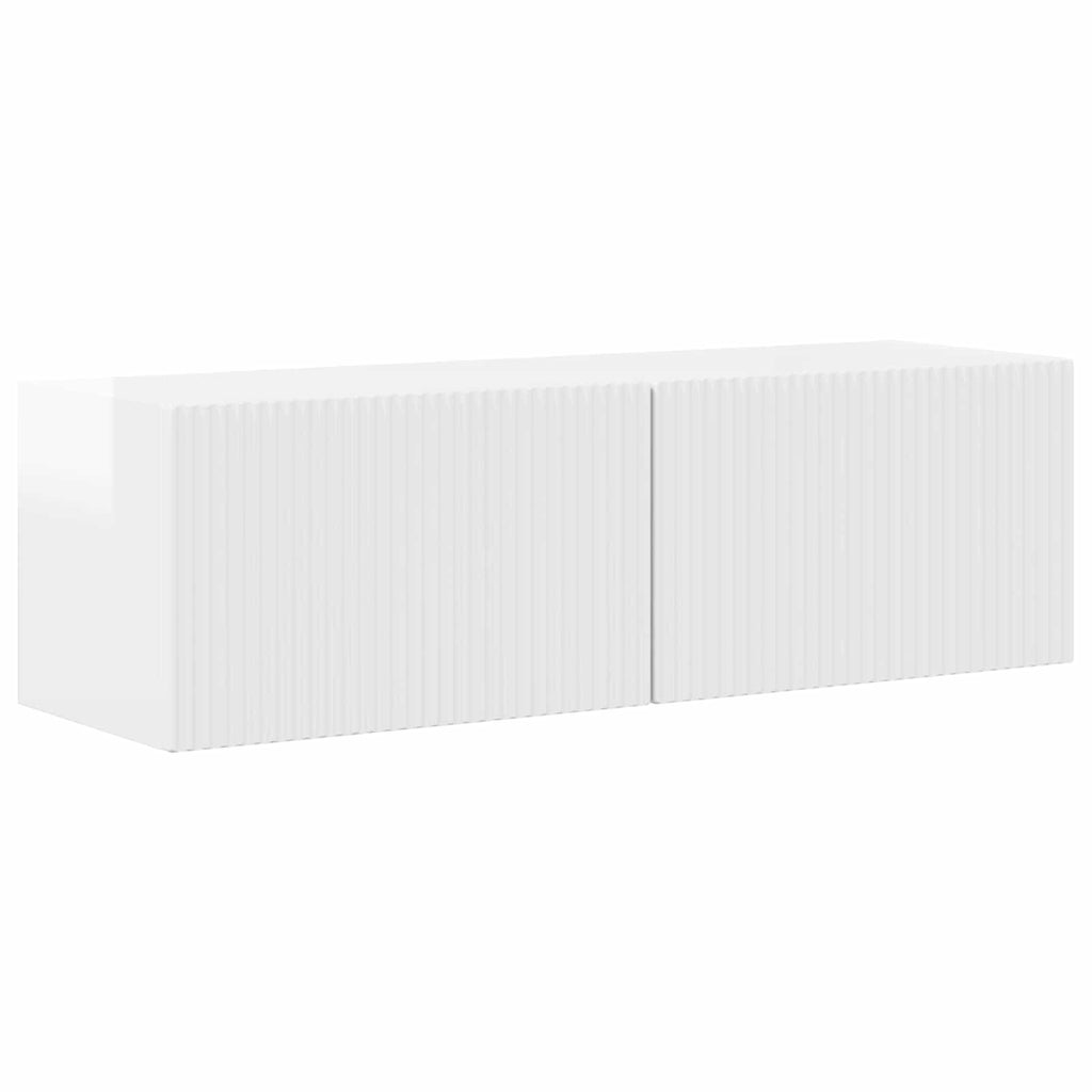 Conjunto de mueble de TV 4 pcs brillante Madera de ingeniería
