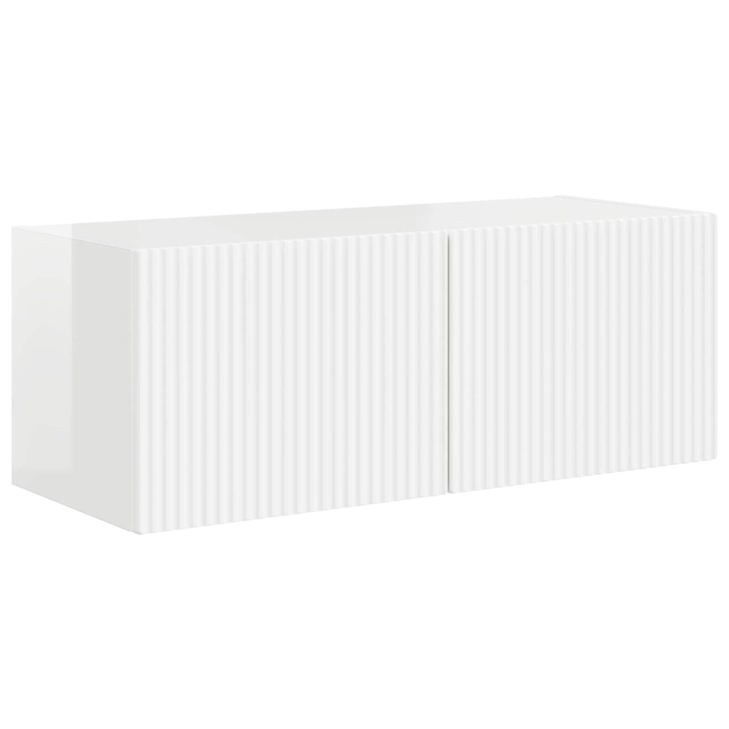 Conjunto de mueble de TV 4 pcs brillante Madera de ingeniería