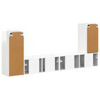Conjunto de mueble de TV 4 pcs brillante Madera de ingeniería