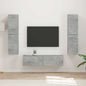 Conjunto de mueble de TV 6 pcs brillante Madera de ingeniería