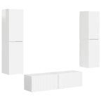 Conjunto de mueble de TV 6 pcs brillante Madera de ingeniería