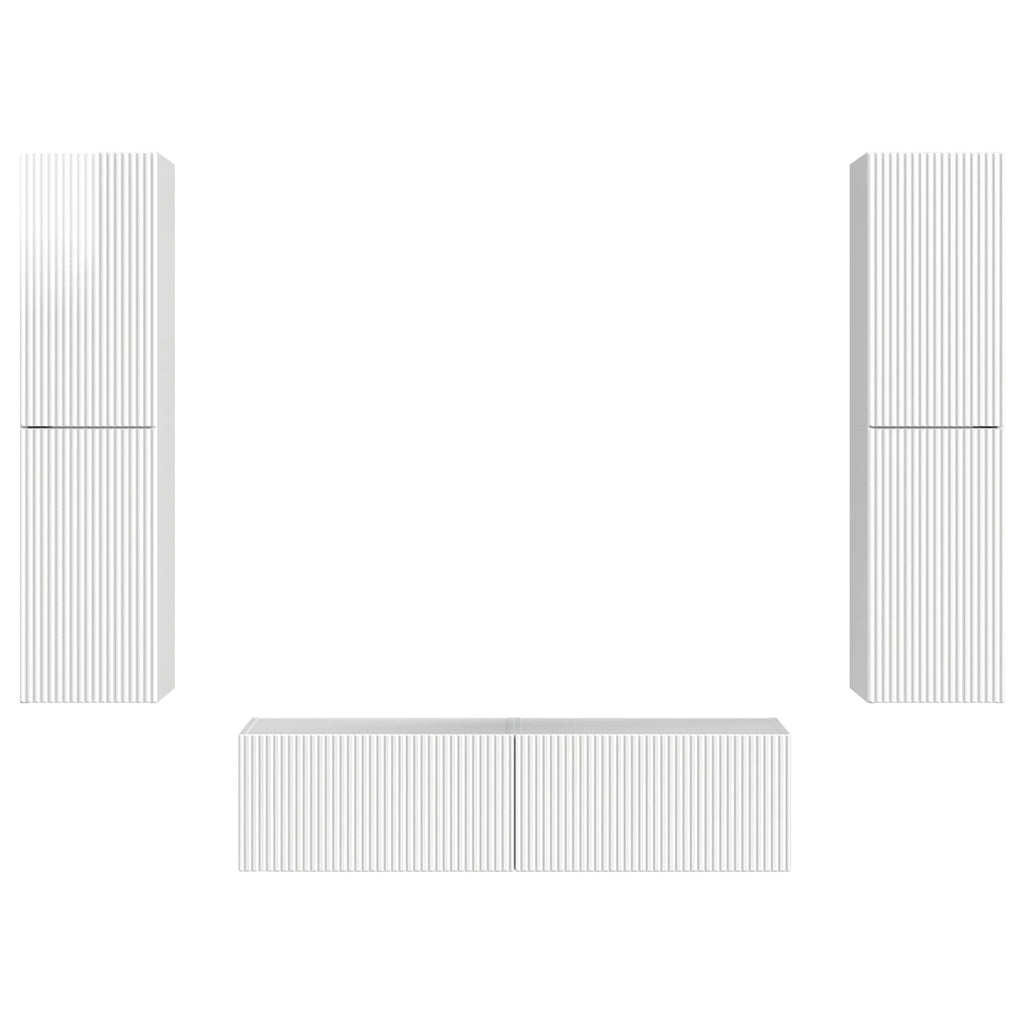 Conjunto de mueble de TV 6 pcs brillante Madera de ingeniería