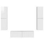 Conjunto de mueble de TV 6 pcs brillante Madera de ingeniería