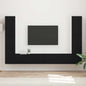 Conjunto de mueble de TV 8 pcs brillante Madera de ingeniería