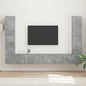 Conjunto de mueble de TV 8 pcs brillante Madera de ingeniería