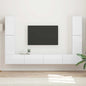 Conjunto de mueble de TV 8 pcs brillante Madera de ingeniería