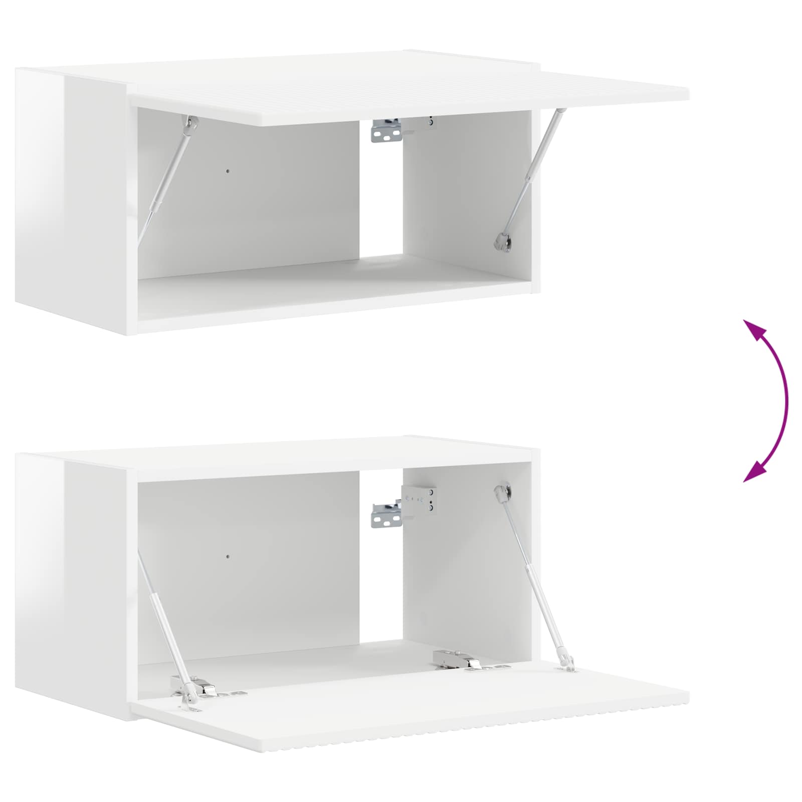 Conjunto de mueble de TV 8 pcs brillante Madera de ingeniería
