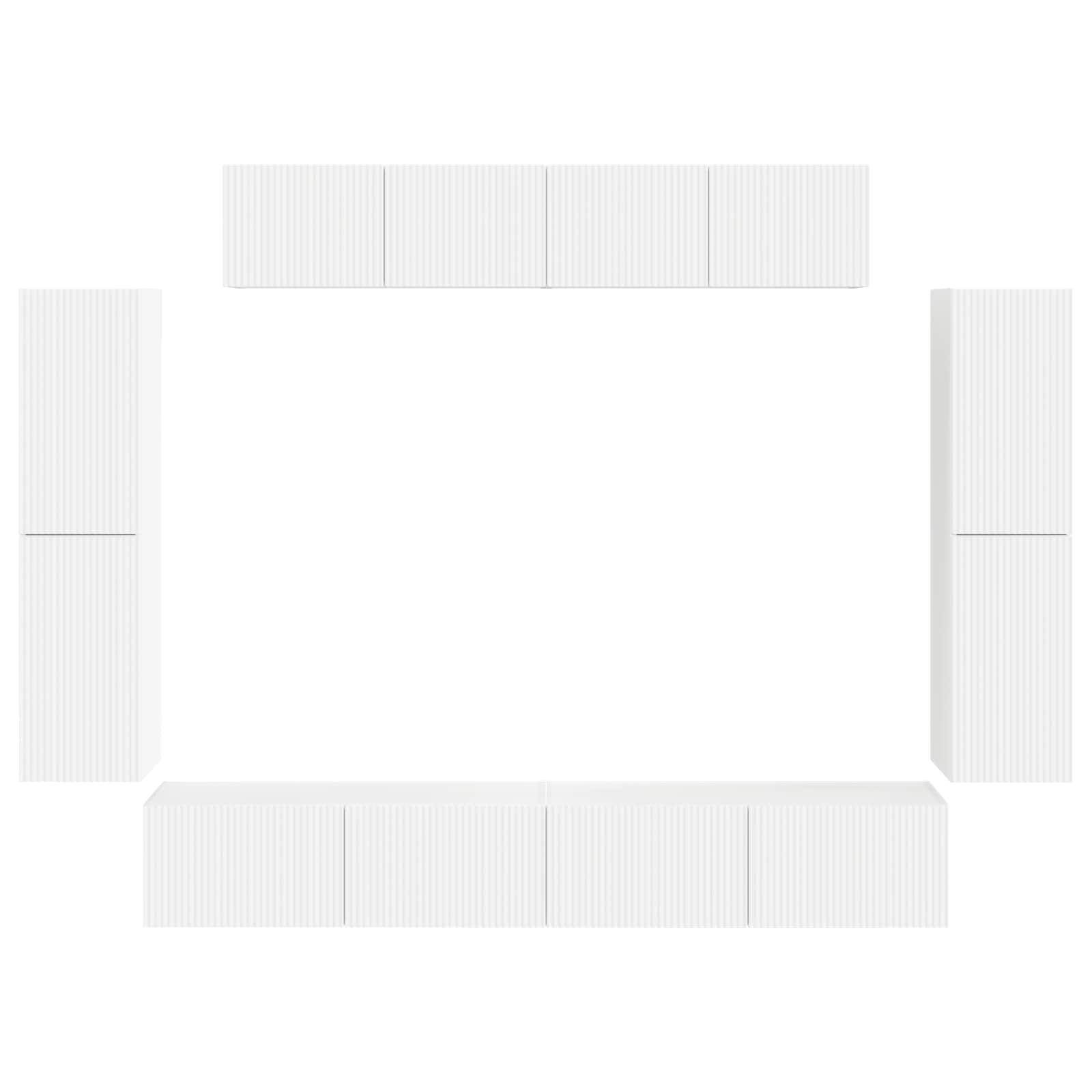 Mueble de TV 8 pcs