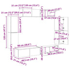 Mueble de TV 8 pcs