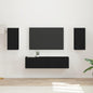 Conjunto de mueble de TV 4 pcs brillante Madera de ingeniería