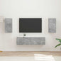 Conjunto de mueble de TV 4 pcs brillante Madera de ingeniería