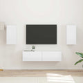 Conjunto de mueble de TV 4 pcs brillante Madera de ingeniería